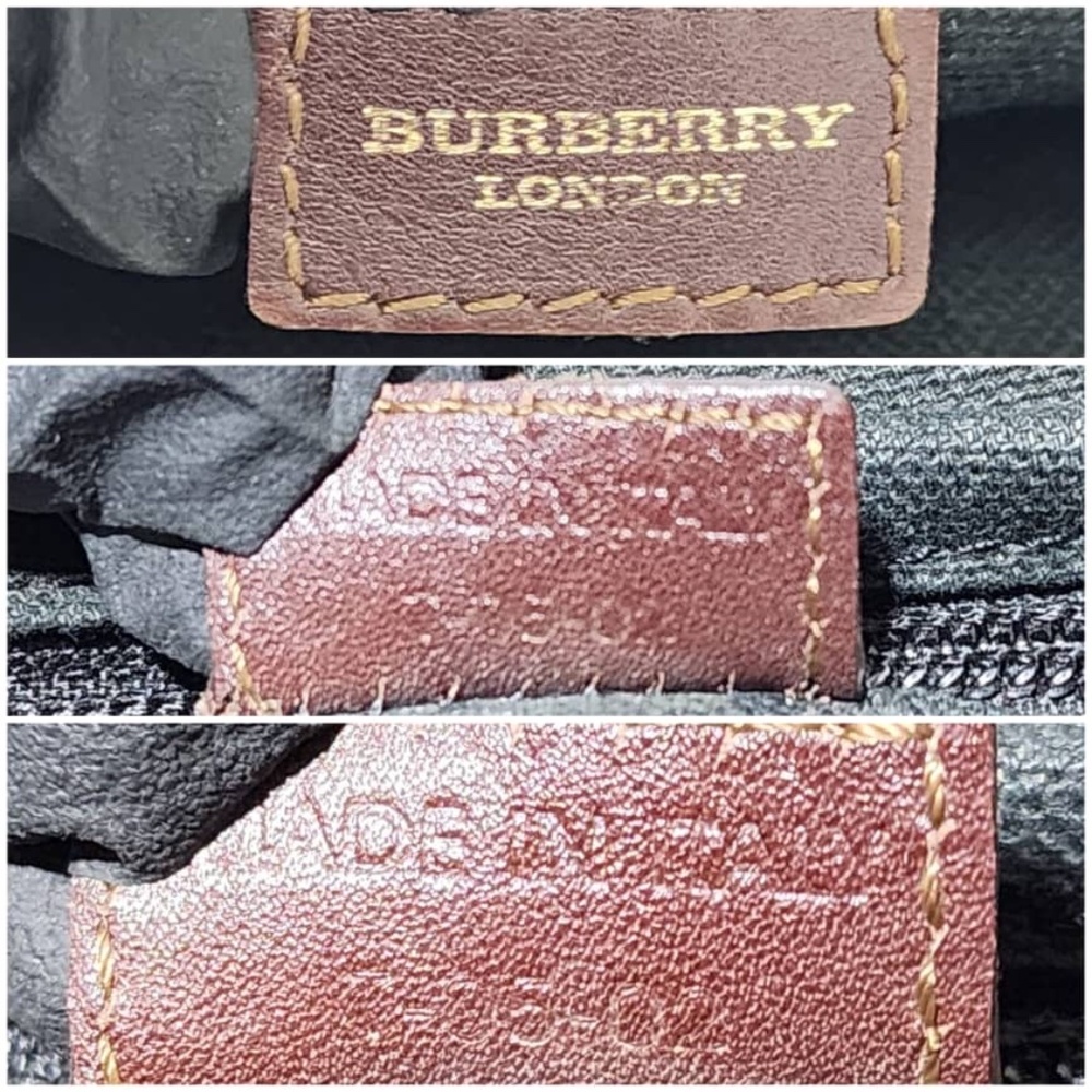 Authentic Burberry Haymarket Check Flap Crossbody Bag Brown/ Beige - Picture 5 of 16